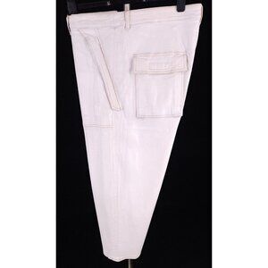 Rick Owens DRKSHDW Cargo Collapse Cropped Cut Pant 38 XXL Mens White SS 20